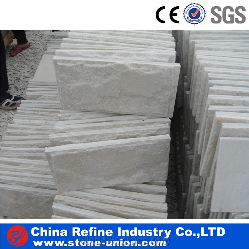 White Quartzite Mushroom Wall Cladding Panel