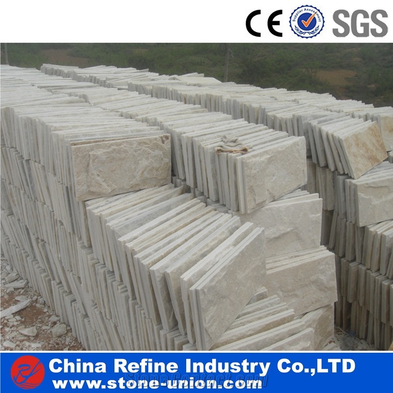 White Quartzite Mushroom Wall Cladding Panel