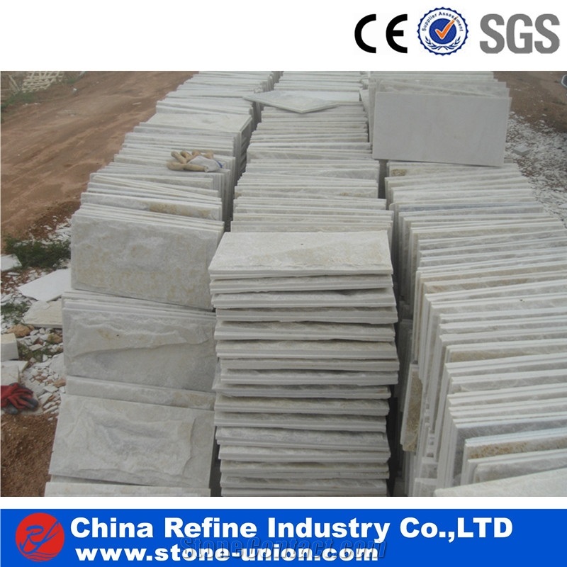 White Quartzite Mushroom Wall Cladding Panel