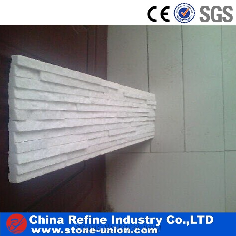 White Quratzite Cultured Stone Panels,Ledge Stone