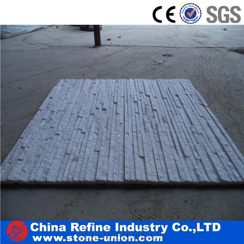 White Quratzite Cultured Stone Panels,Ledge Stone