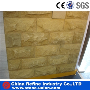 Yellow Golden Sandstone Mushroom Cladding Stone