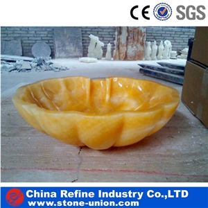 Yellow Onyx Basins in Hot Sale,Honey Onyx Sinks