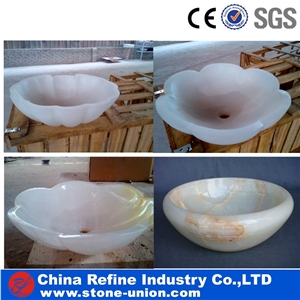 Yellow Onyx Basins in Hot Sale,Honey Onyx Sinks