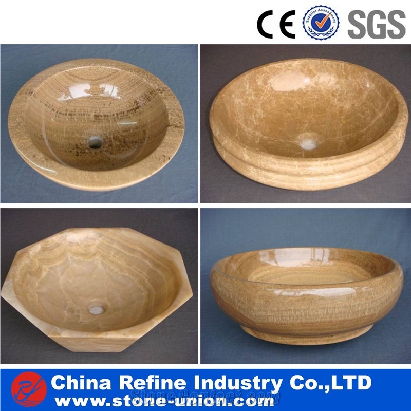 Yellow Onyx Basins in Hot Sale,Honey Onyx Sinks