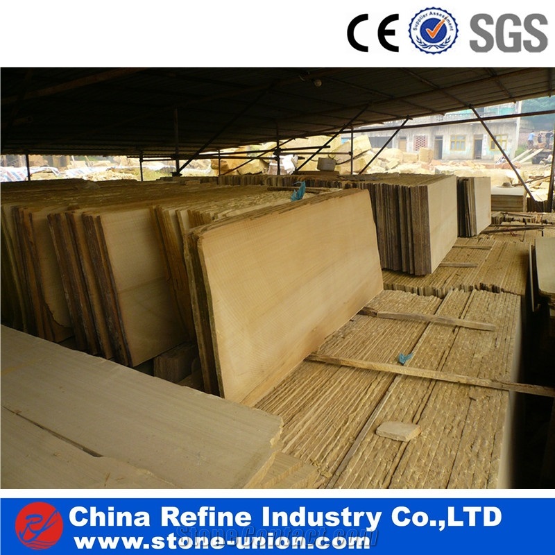Yellow Sandstone Mushroom Stone Paving Stone Tiles