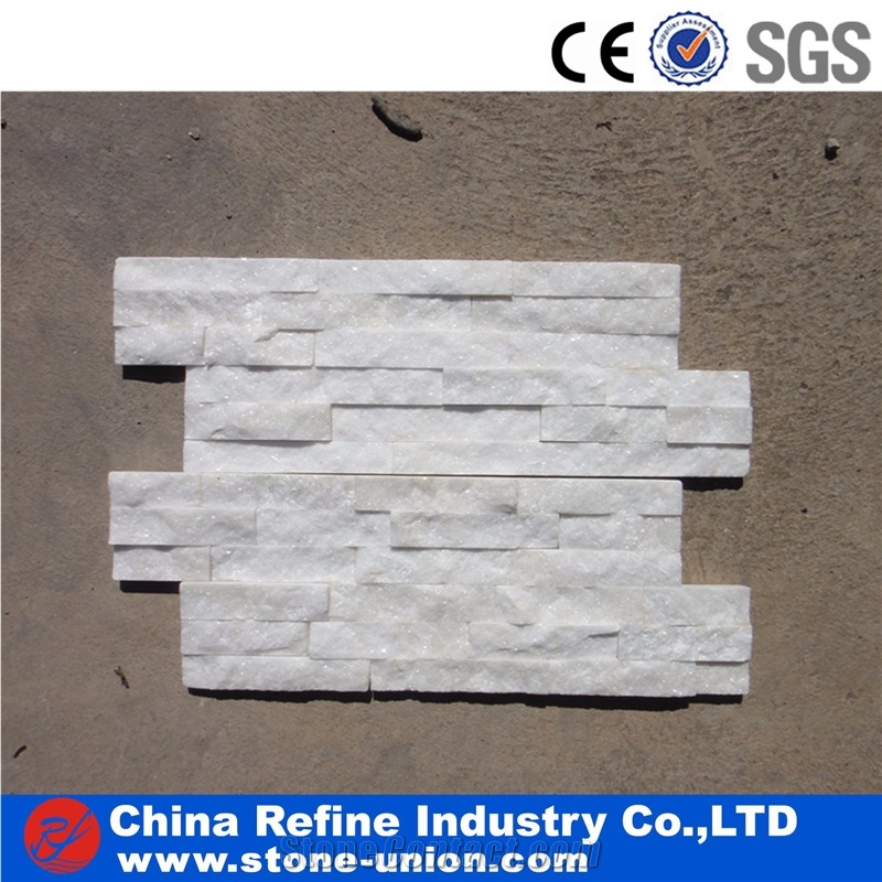 Z Shape White Quartzite Strips Culture Stone