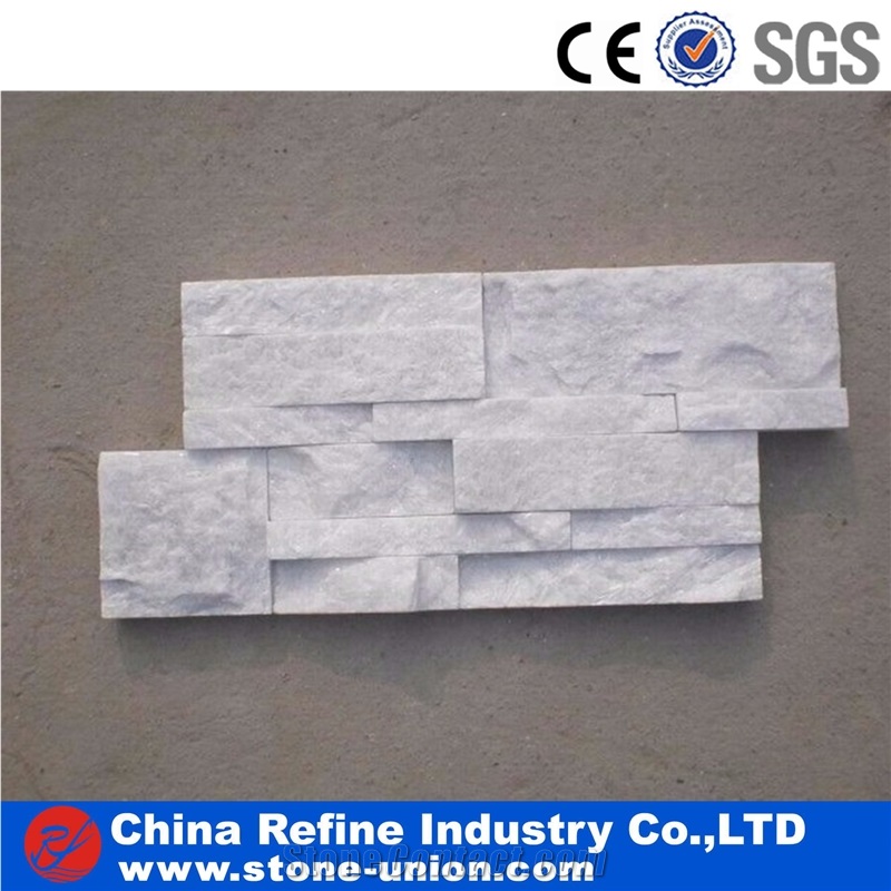 Z Shape White Quartzite Strips Culture Stone