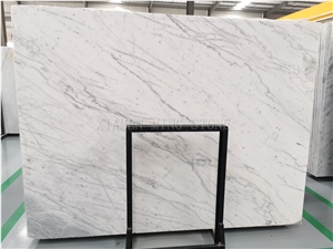 Marble Tile-New Carrara White Marble Slab with Great Grey Texture Marble Tile-New Carrara White Marble Slab with Great Grey Texture
