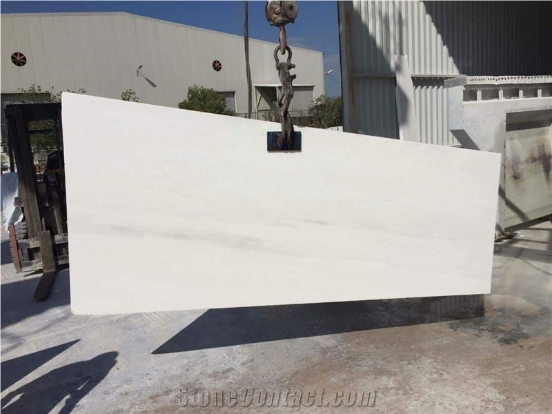 Olympus White Marble Polished Slabs with Veins Greek Marbles