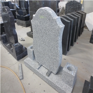 Black/Grey/Red Granite Headstone Grave Tombstone