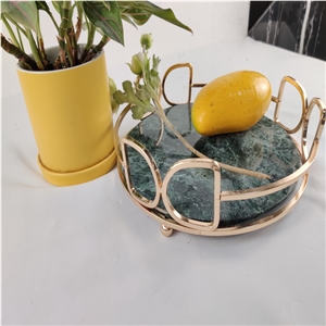 Black,White, Green Marble Stone for Fruit Basket