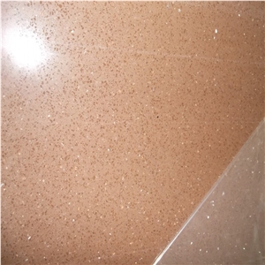 China Brown Quartz Slab for Kitchen Countertops
