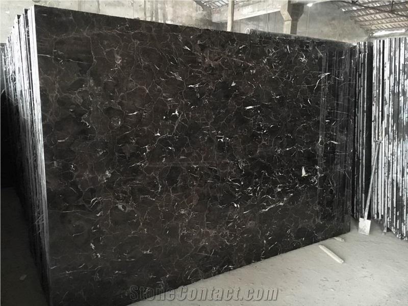 China Dark Emperador Marble Slab Tiles for Countertop