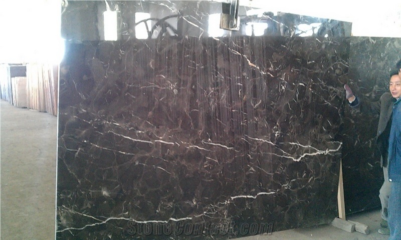 China Dark Emperador Marble Slab Tiles for Countertop