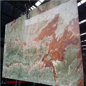 China Green Onyx Slab for Wall Flooring Countertop