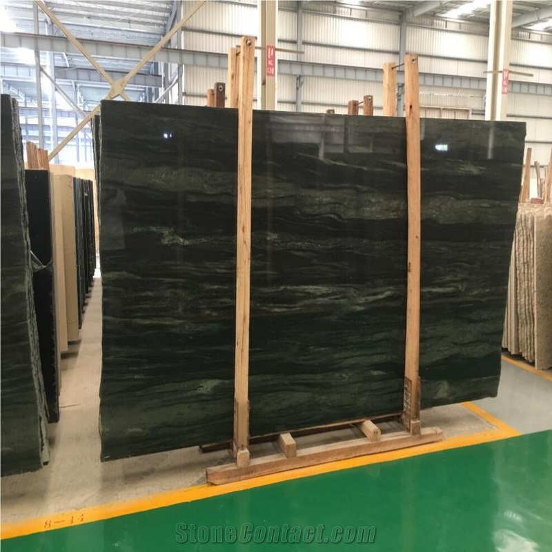 China Polished Green Granite Slab, Tiles