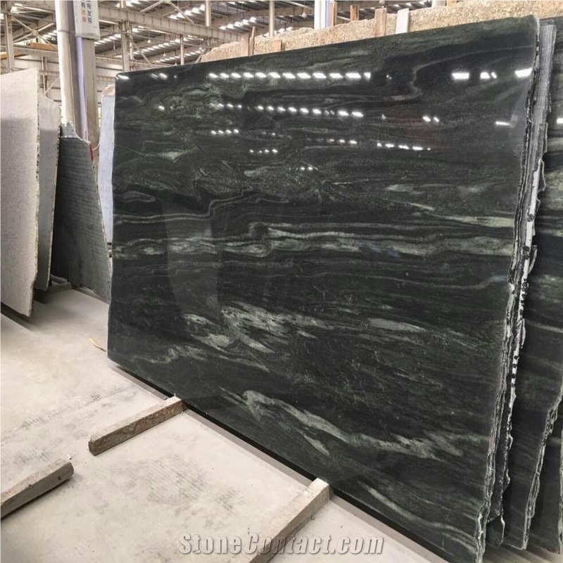 China Polished Green Granite Slab, Tiles
