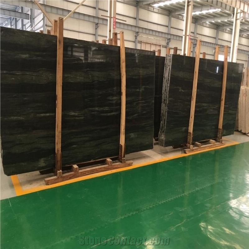 China Polished Green Granite Slab, Tiles