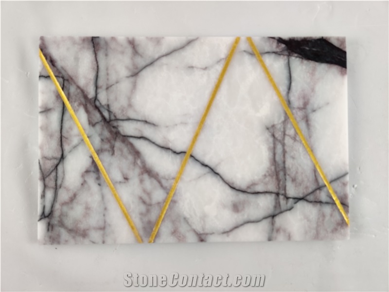 China White/Black Marble Stone for the Table Mat