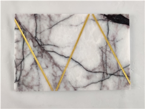 China White/Black Marble Stone for the Table Mat