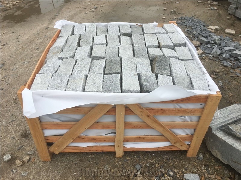 G603 Grey Granite Tumbled Cobblestone for Paving