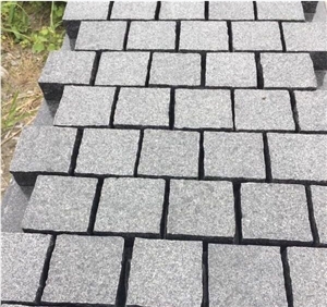 G654 Dark Grey Granite Cobblestone Cubes
