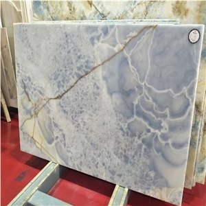 Light Blue Onyx Slab for Wall Flooring Countertops
