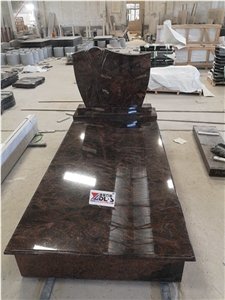 Aurora Granite Single Tombstone Western Headstone