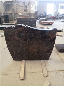 Aurora Granite Single Tombstone Western Headstone