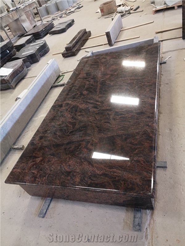 Aurora Granite Single Tombstone Western Headstone