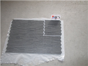 Black Lava Stone Mosaic Tile Wall Backsplash