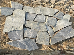 Blue Grey Rusty Slate Irregular Flagstones Walkway