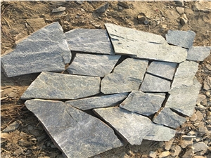 Blue Grey Rusty Slate Irregular Flagstones Walkway