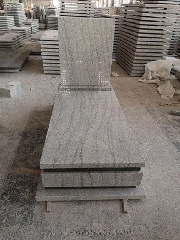 China New Viscount White Granite Tombstones