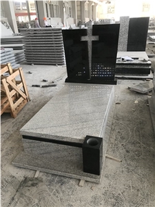 China New Viscount White Granite Tombstones