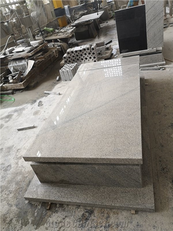 China New Viscount White Granite Tombstones