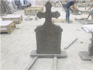 G361 Granite Western Style Cross Tombstones