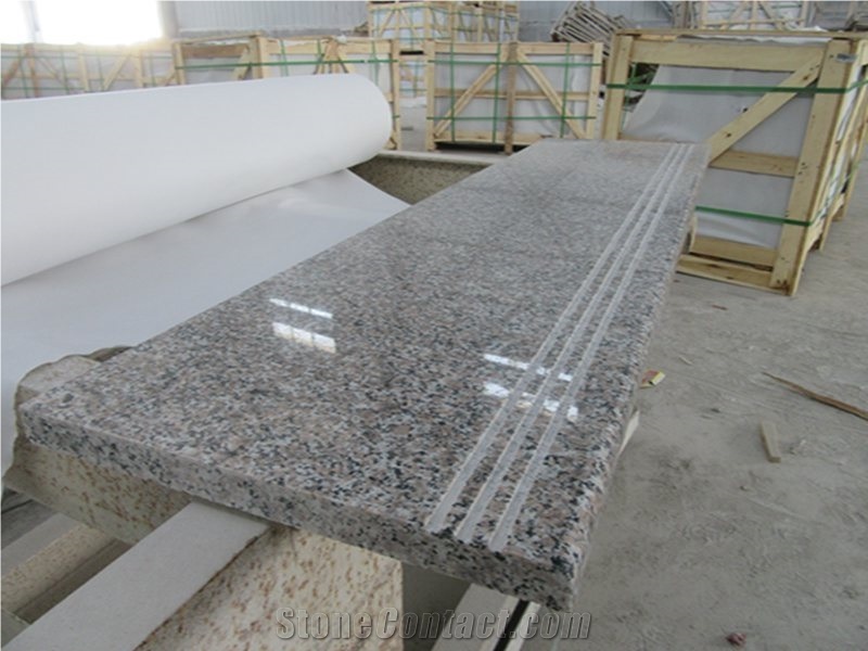 G361 Polished Steps Lotus Red Granite Stairs Riser
