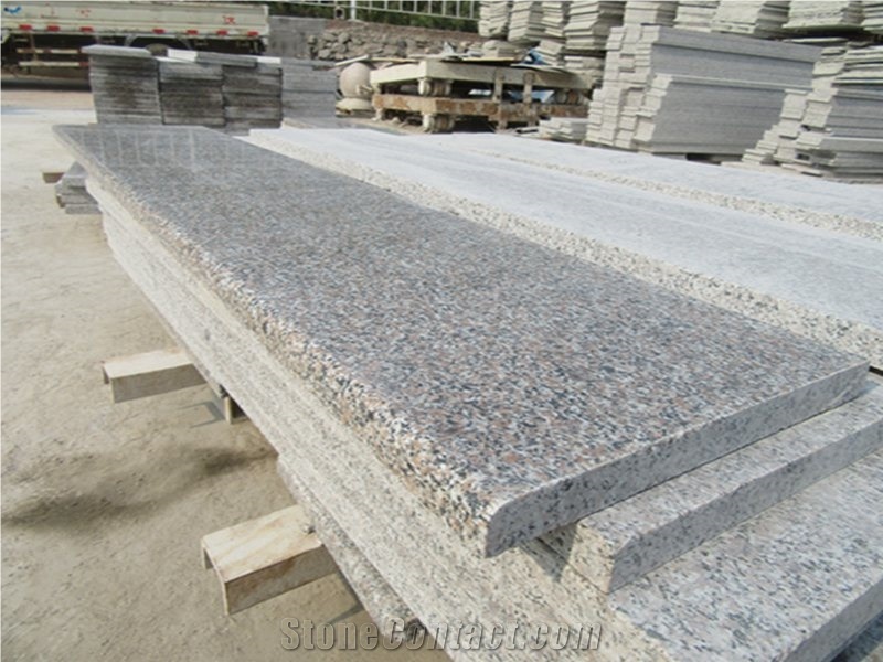 G361 Polished Steps Lotus Red Granite Stairs Riser