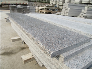 G361 Polished Steps Lotus Red Granite Stairs Riser