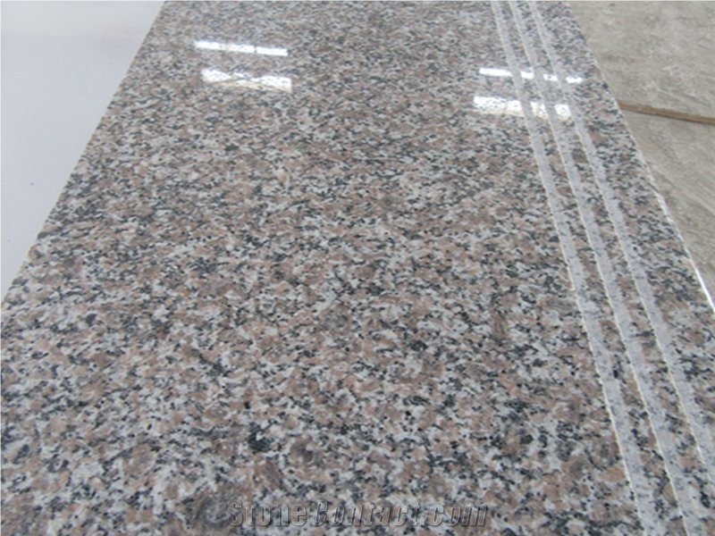 G361 Polished Steps Lotus Red Granite Stairs Riser