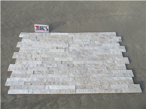 Golden Silk White Quartzite Cladding Stone Veneer