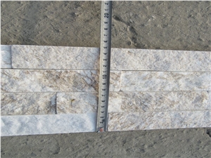 Golden Silk White Quartzite Cladding Stone Veneer