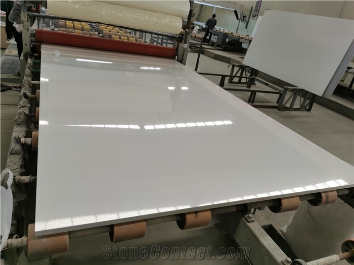 Guangdong Pure White Solid Surface Quartz Slab