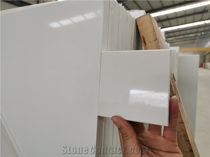 Guangdong Pure White Solid Surface Quartz Slab