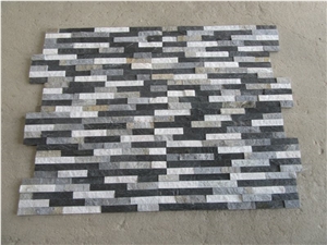 Mixed 3 Color Natural Cultured Quartz Stone Veneer
