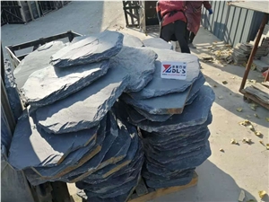 Natural Stone Black Slate Round Flagstone