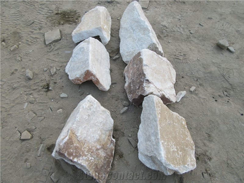Natural Yellow White Random Flagstone Road Paving