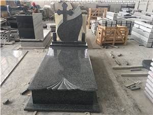 New G654 Dark Grey Granite Engraved Tombstones